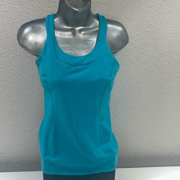 Lululemon " Enhearten " tank top in peacock blue size 6 - Picture 2 of 6